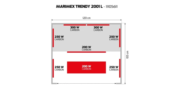 Infrasauna Marimex Trendy 2001 L (poškriabané sklo)