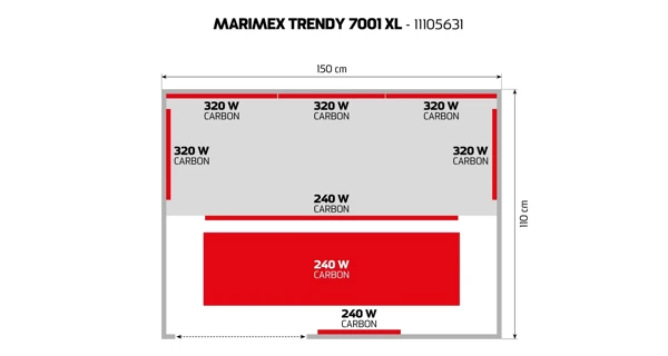 Infrasauna Marimex Trendy 7001 XL- VYSTAVENÁ