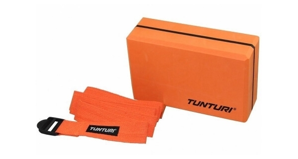 Jóga blok TUNTURI s popruhom, oranžová
