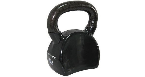 Kettlebell vinyl TUNTURI 16 kg, čierny