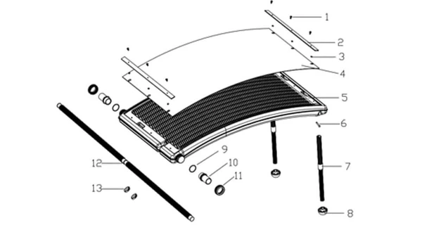Kolík istiacej nohy solárneho ohrevu Slim 3000