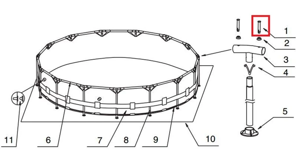 Kolík k bazénu Florida 3,66 m