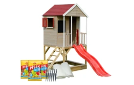Kompletná detská ihrisková zostava Veranda zo skluzavkou