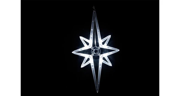 LED dekorácia na okno - 3 ks - vločka, hviezdy