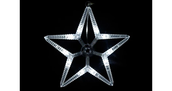 LED dekorácia na okno - 3 ks - vločka, hviezdy