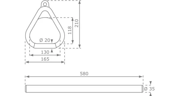 Marimex Play hojdacia hrazda s kruhmi