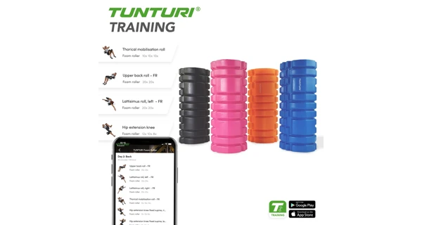 Masážny valec Foam Roller TUNTURI 33 cm / 13 cm oranžový