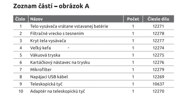 Nabíjacie telo k vysávaču Star Vac Aku - 12271