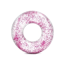 Nafukovací trblietavý kruh 107 cm - trblietavý ružový