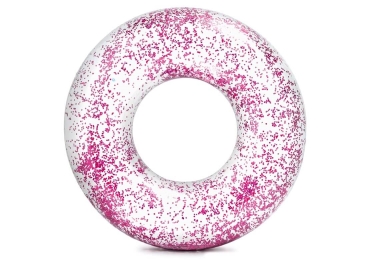 Nafukovací trblietavý kruh 107 cm - trblietavý ružový