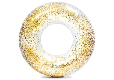 Nafukovací trblietavý kruh 107 cm - zlatý