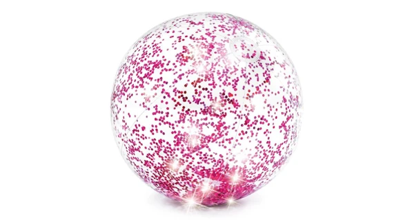 Nafukovacia lopta 51 cm- trblietavá ružová