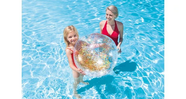 Nafukovacia lopta 51 cm- trblietavá ružová