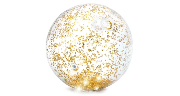Nafukovacia lopta 51 cm - trblietavý zlatý