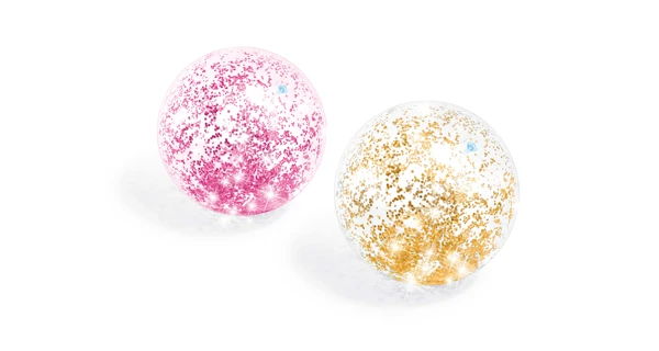 Nafukovacia lopta 51 cm - trblietavý zlatý