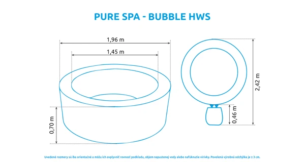 Nafukovacia vírivka Pure Spa Bubble HWS