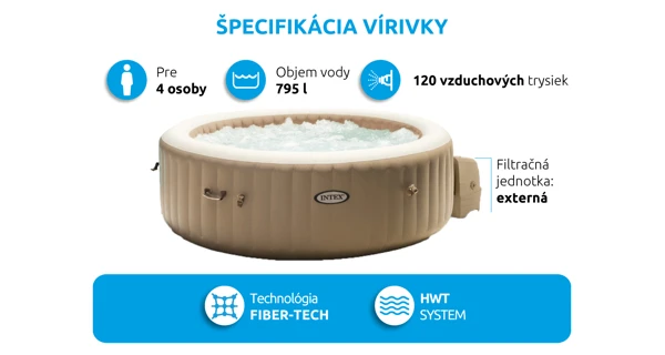 Nafukovacia vírivka Pure Spa Bubble HWS