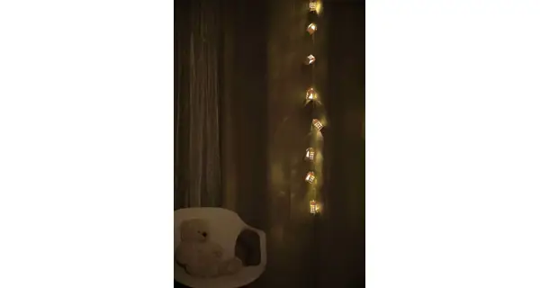 Nature reťaz s domčekmi 10 LED - biela