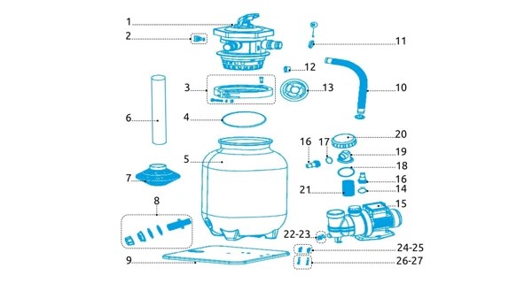 O-krúžok ventil/nádoba pre filtrácie ProStar Profi 8, ProfiStar, ProStar 3 a Solar 3