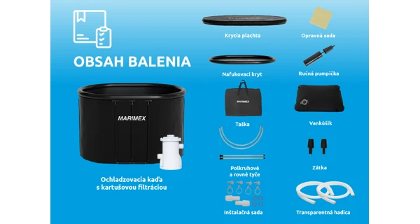 Ochladzovacia kaďa 125x75x77 cm s kartušovou filtráciou