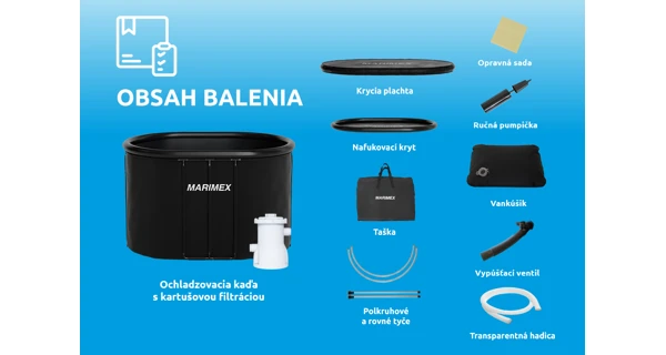 Ochladzovacia kaďa 125x75x77 cm s kartušovou filtráciou