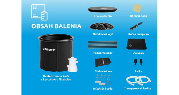 Ochladzovacia kaďa 90x75 cm s kartušovou filtráciou