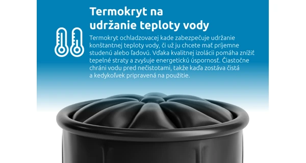 Ochladzovacia kaďa 90x75 cm s kartušovou filtráciou