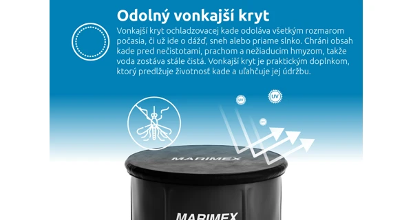 Ochladzovacia kaďa 90x75 cm s kartušovou filtráciou