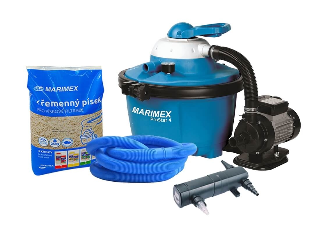 Marimex | Piesková filtrácia ProStar 4 + piesok + UV lampa + hadice | 19900007