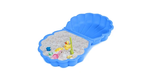 Pieskovisko / bazénik - Mušľa s krytom - modrá