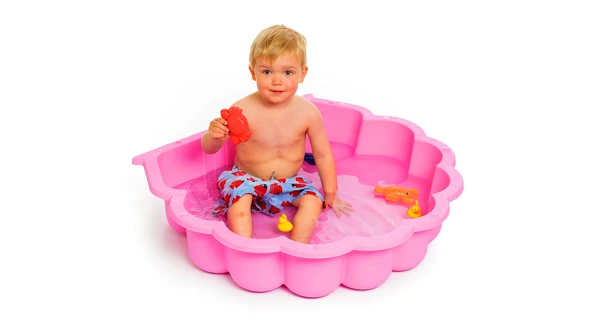 Pieskovisko / bazénik - Mušľa s krytom - ružová