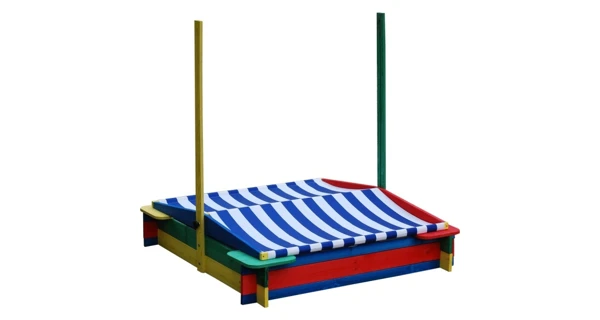 Pieskovisko color drevené so strieškou