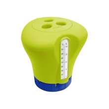 Plavák na chlór s teplomerom - žltá