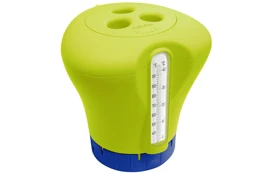 Plavák na chlór s teplomerom - žltá