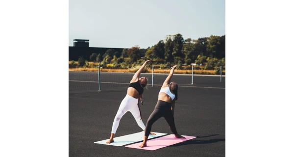 Podložka na cvičenie TUNTURI s popruhom, šedomodrá