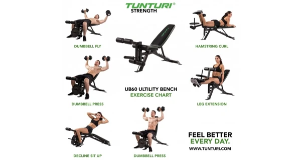 Polohovacia lavica UB60 TUNTURI Pre Utility Bench