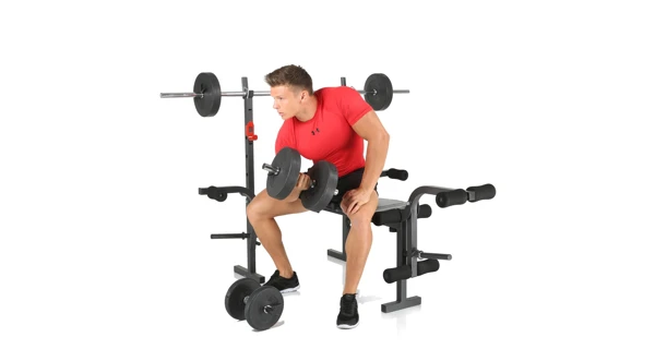 Posilňovacia lavica HAMMER Bermuda vr. 25 kg činiek, os 120cm, jednoručky 30cm