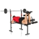 Posilňovacia lavica HAMMER Bermuda vr. 25 kg činiek, os 120cm, jednoručky 30cm