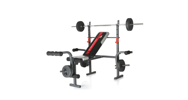 Posilňovacia lavica HAMMER Bermuda vr. 25 kg činiek, os 120cm, jednoručky 30cm