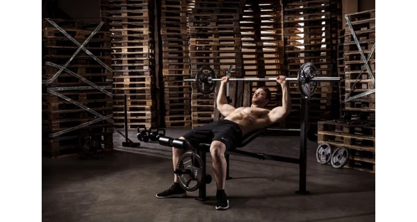 Posilňovacia lavica TUNTURI WB60 Olympic Width Weight Bench