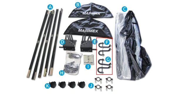 Rameno závesné pravé 1ks (k zastrešeniu Pool House Control 3,05m, 3,66m a 4,57m)