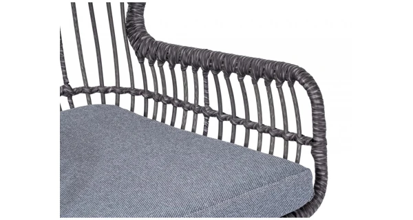 Ratanový set Rindal (1x stôl + 2x stolička)