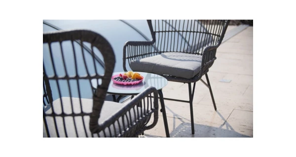 Ratanový set Rindal (1x stôl + 2x stolička)