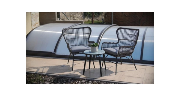 Ratanový set Rindal (1x stôl + 2x stolička)