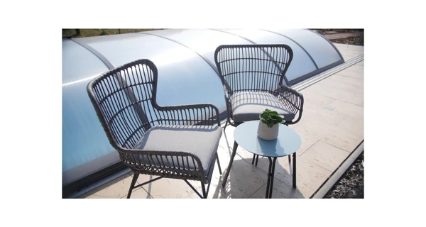 Ratanový set Rindal (1x stôl + 2x stolička)