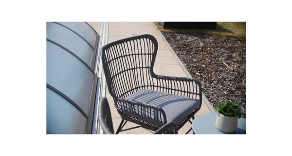 Ratanový set Rindal (1x stôl + 2x stolička)