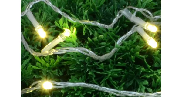 Reťaz 10 m - 100 LED - teplá biela spínač