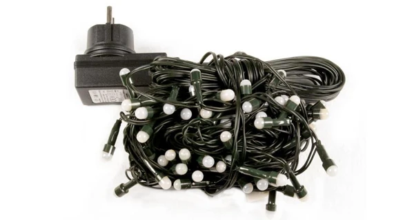 Reťaz 10 m - 100 maxi LED - studená biela