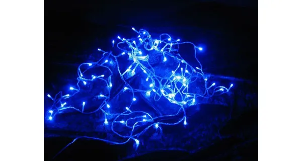 Reťaz 18 m - 200 LED - modrá