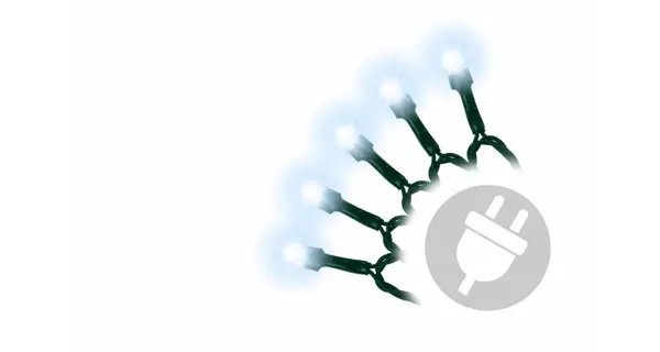 Reťaz 20 m - 200 maxi LED - studená biela